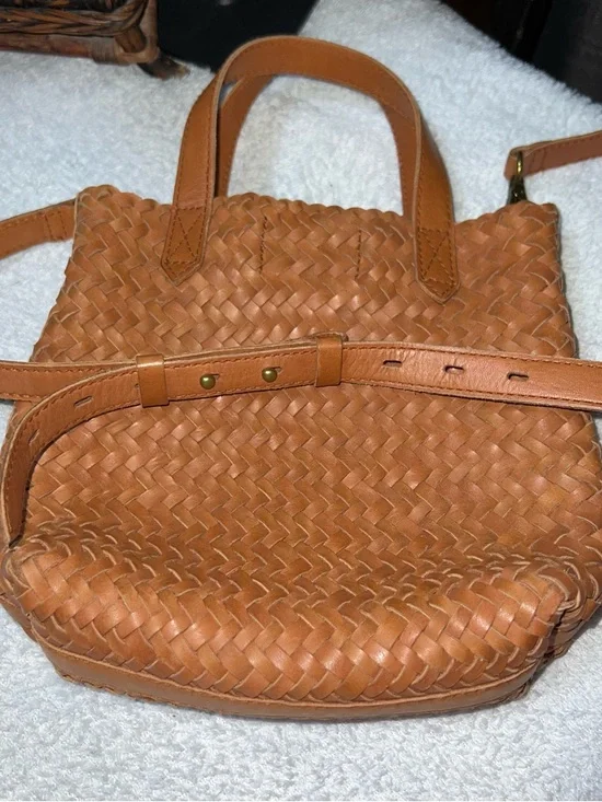 Madewell The Small Transport Crossbody: Woven Leather Edition Purse Bag Tote - Picture 10 of 12